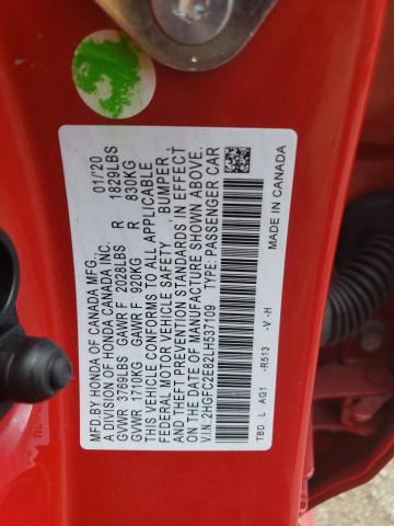 2020 HONDA CIVIC SPOR - 2HGFC2E82LH537109