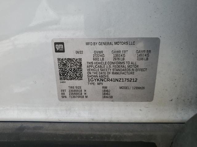 2022 Cadillac Xt5 Premium Luxury VIN: 1GYKNCR41NZ175212 Lot: 61344014