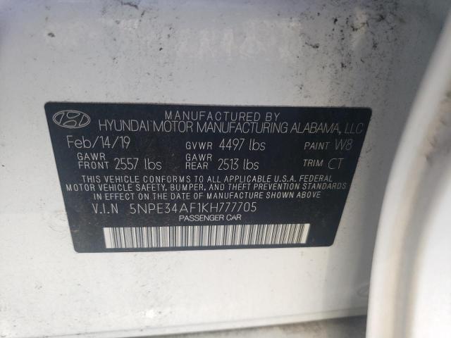 5NPE34AF1KH777705 2019 HYUNDAI SONATA - Image 12