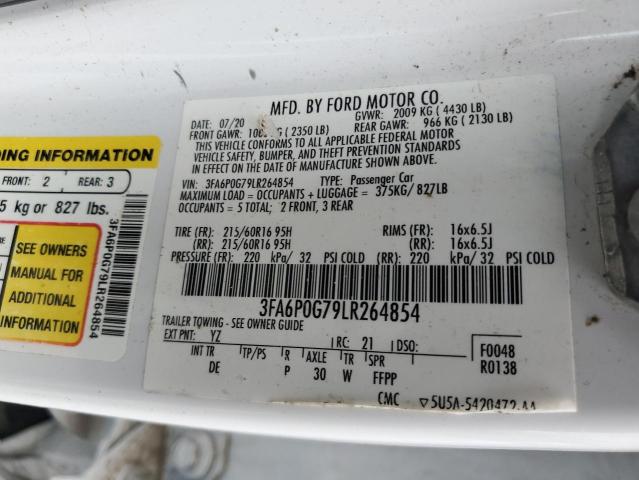 2020 FORD FUSION S 3FA6P0G79LR264854