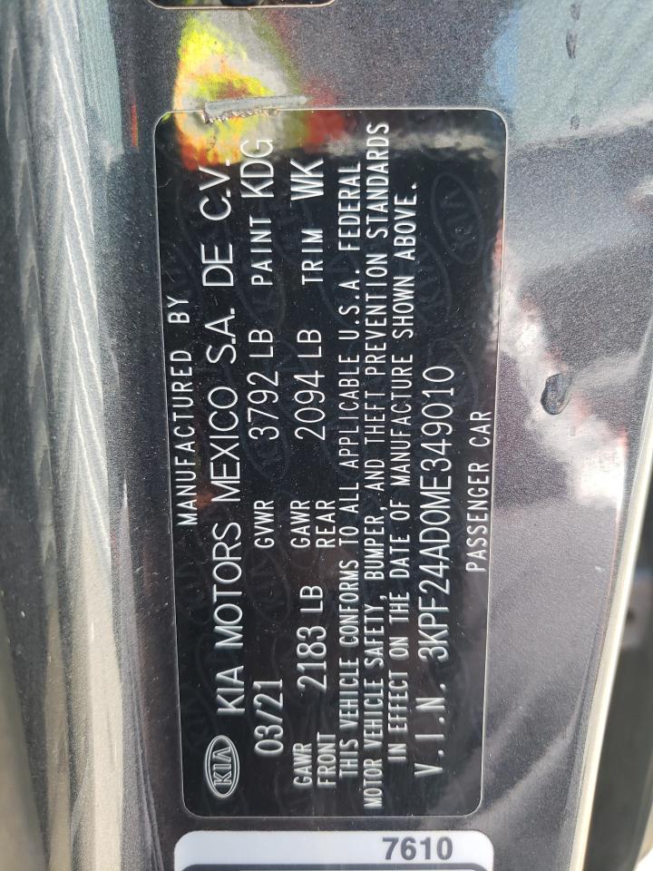 3KPF24AD0ME349010 2021 Kia Forte Fe