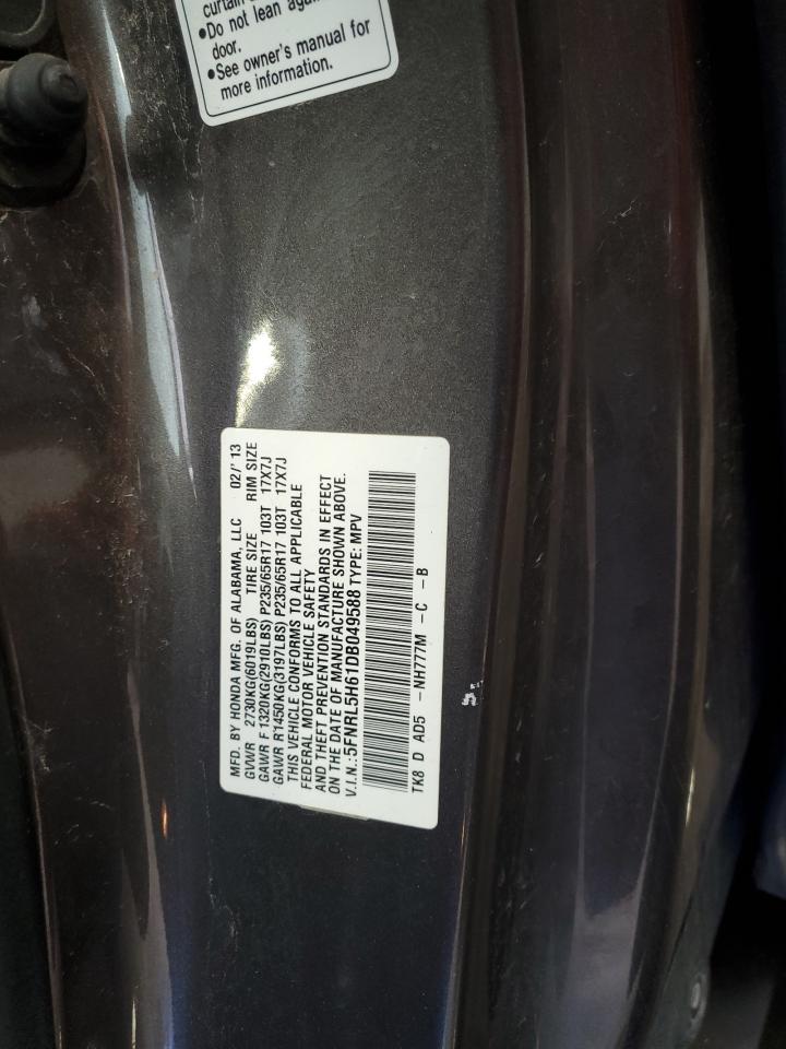 5FNRL5H61DB049588 2013 Honda Odyssey Exl