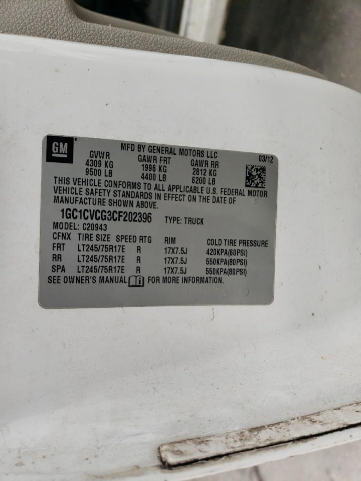 1GC1CVCG3CF202396 2012 Chevrolet Silverado C2500 Heavy Duty