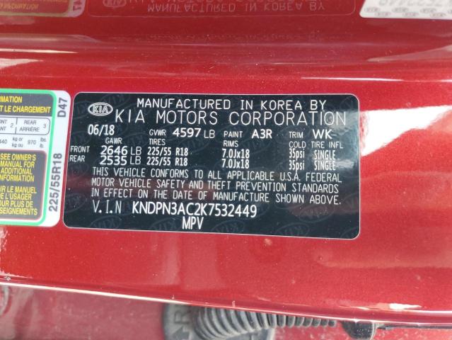 VIN KNDPN3AC2K7532449 2019 KIA Sportage, EX no.13