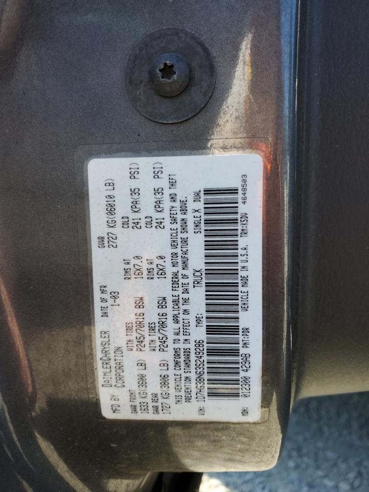 1D7HG38N63S249286 2003 Dodge Dakota Quad Sport