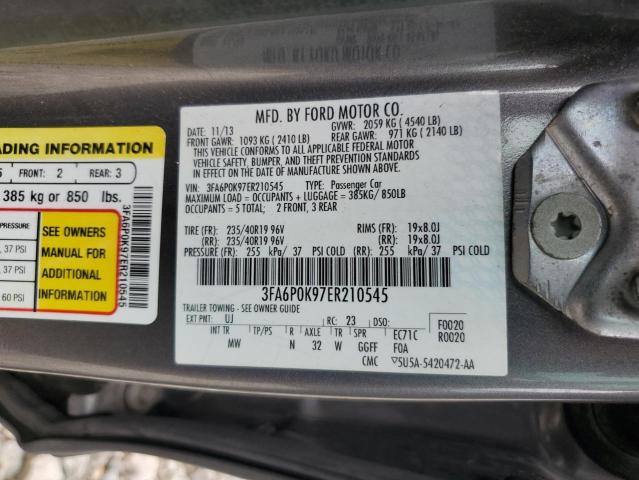 VIN 3FA6P0K97ER210545 2014 Ford Fusion, Titanium no.12