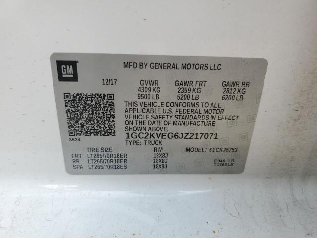 2018 CHEVROLET 2500 HD - 1GC2KVEG6JZ217071