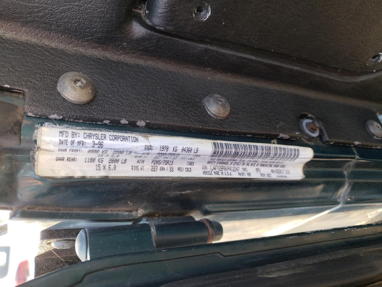 1J4FY29P0VP412247 1997 Jeep Wrangler / Tj Se