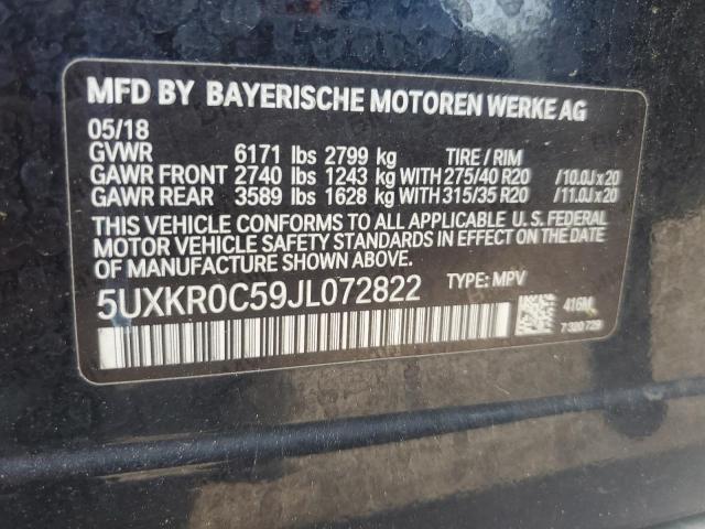 VIN 5UXKR0C59JL072822 2018 BMW X5, Xdrive35I no.13