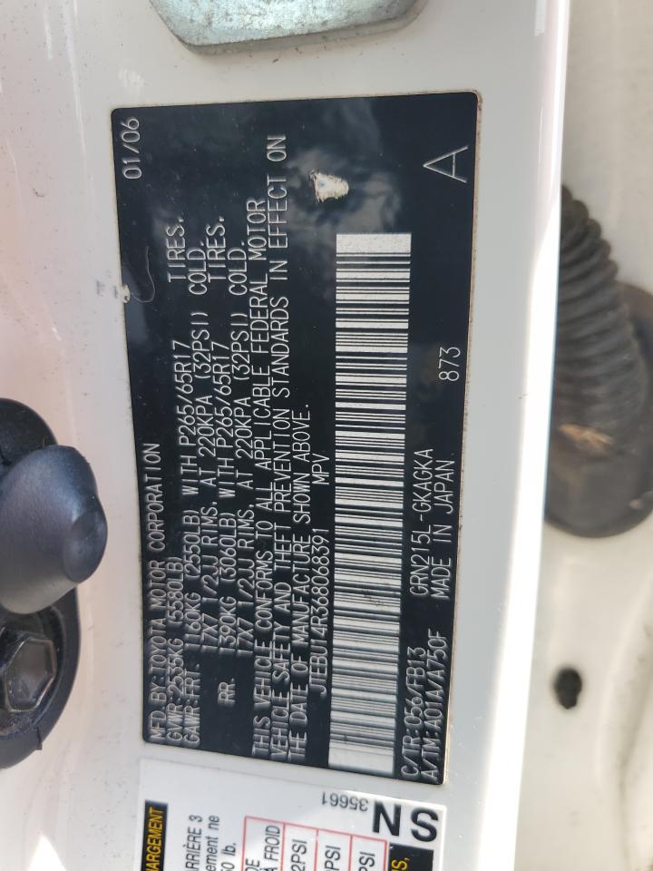 JTEBU14R368068391 2006 Toyota 4Runner Sr5