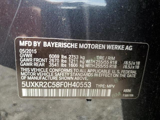 VIN 5UXKR2C58F0H40553 2015 BMW X5, Sdrive35I no.13