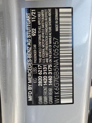 2022 MERCEDES-BENZ S 580 4MAT - W1K6G7GB5NA105257