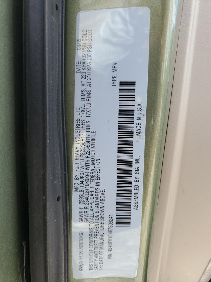 4S4BP61C467309241 2006 Subaru Legacy Outback 2.5I