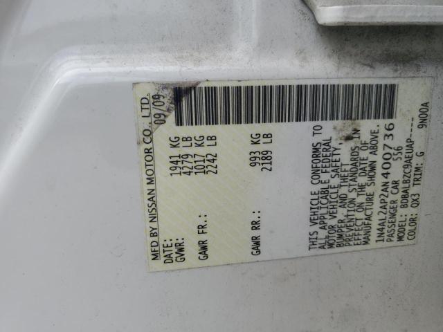 1N4AL2AP2AN400736 2010 Nissan Altima Base