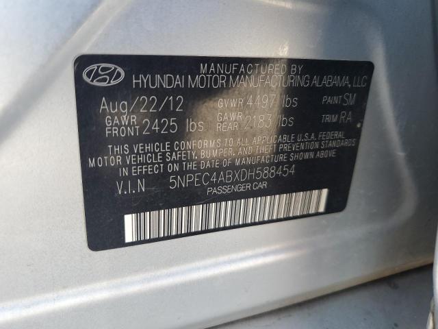 2013 Hyundai Sonata Se VIN: 5NPEC4ABXDH588454 Lot: 61870124