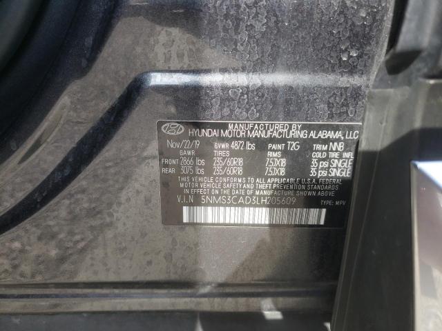 2020 HYUNDAI SANTA FE S - 5NMS3CAD3LH205609