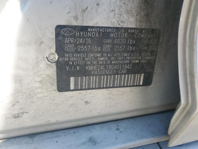 2016 Hyundai Sonata Hybrid VIN: KMHE24L18GA011842 Lot: 60951914