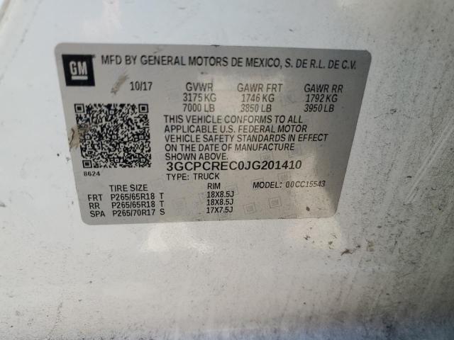 2018 CHEVROLET SILVER1500 3GCPCREC0JG201410