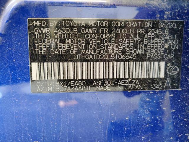 2020 LEXUS IS 300 F-S JTHGA1D20L5106645