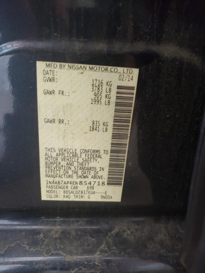 1N4AB7AP4EN854718 2014 Nissan Sentra S