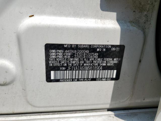 2021 SUBARU WRX - JF1VA1A68M9818904