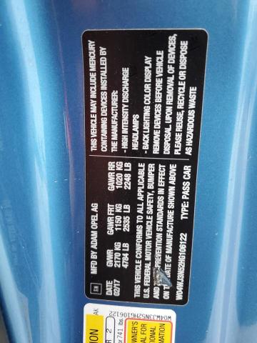 2017 BUICK CASCADA SP W04WJ3N52HG106122