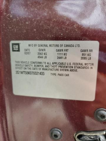 2007 Chevrolet Impala Lt VIN: 2G1WT58K979321435 Lot: 61269574