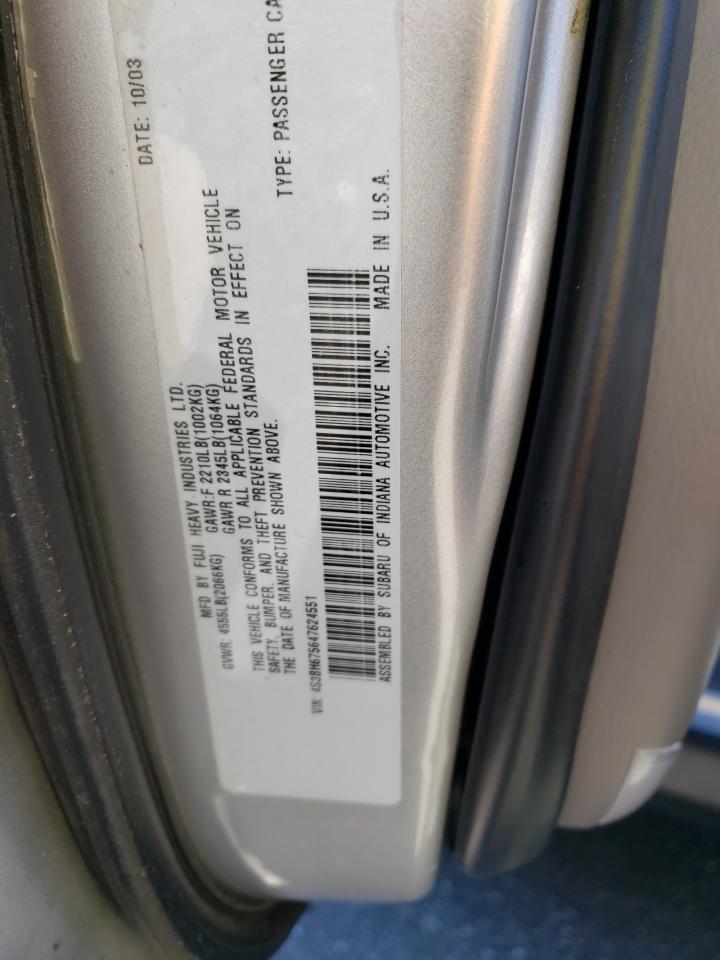 4S3BH675647624551 2004 Subaru Legacy Outback Awp