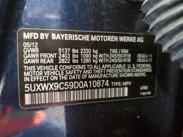 VIN 5UXWX9C59D0A10874 2013 BMW X3, Xdrive28I no.13