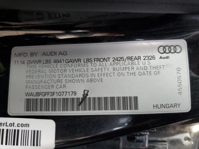 2015 Audi S3 Premium Plus VIN: WAUBFGFF3F1077179 Lot: 62302154