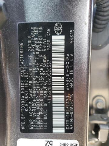 4T1B21HK9KU520557 2019 TOYOTA CAMRY - Image 12