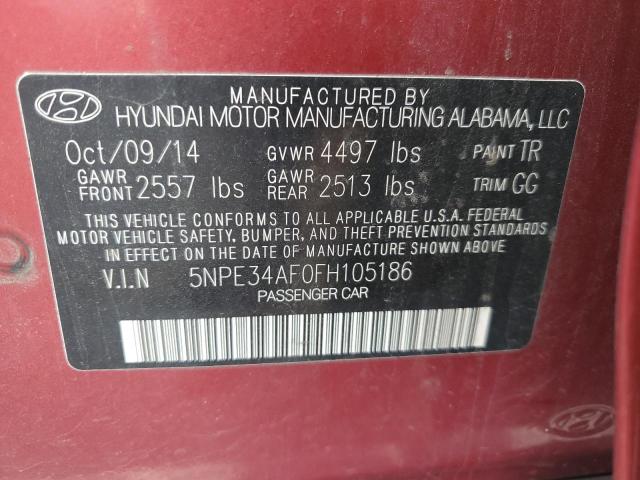 2015 Hyundai Sonata Sport VIN: 5NPE34AF0FH105186 Lot: 61687184