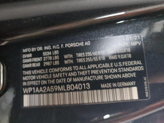 VIN WP1AA2A59MLB04013 2021 Porsche Macan no.13