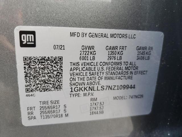 2022 GMC Acadia At4 VIN: 1GKKNLLS7NZ109944 Lot: 61440204