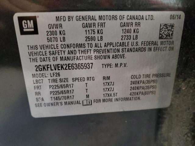 VIN 2GKFLVEK2E6365937 2014 GMC Terrain, Sle no.13