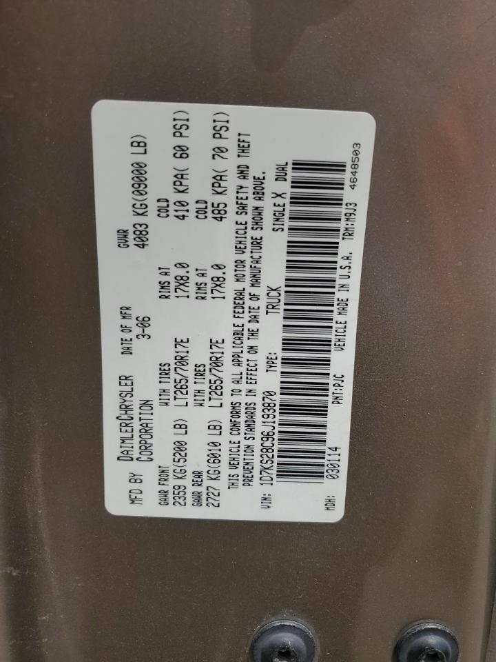 1D7KS28C96J193870 2006 Dodge Ram 2500 St