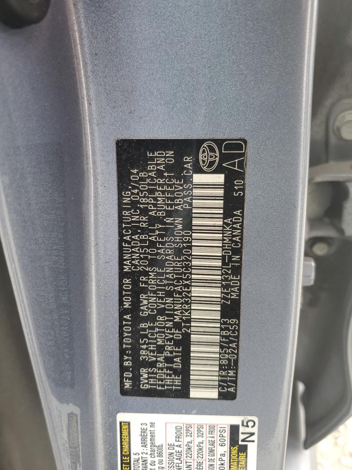 2T1KR32EX5C320190 2005 Toyota Corolla Matrix Xr