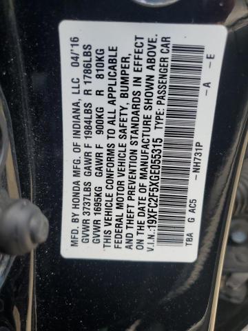 2016 HONDA CIVIC LX - 19XFC2F5XGE055315