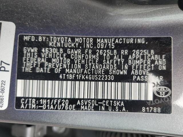 4T1BF1FK4GU522330 2016 TOYOTA CAMRY - Image 12