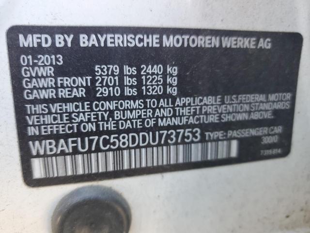 2013 BMW 535 Xi VIN: WBAFU7C58DDU73753 Lot: 61628264