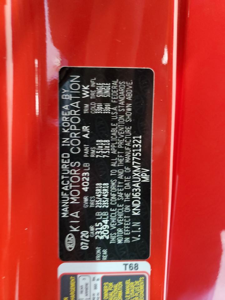 KNDJ63AUXM7751321 2021 Kia Soul Gt Line