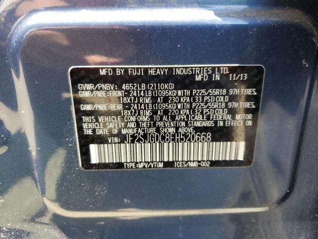 2014 Subaru Forester 2.0Xt Premium VIN: JF2SJGDC8EH520668 Lot: 62815784