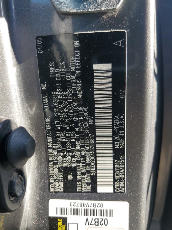 5TDZA23C45S286817 2005 Toyota Sienna Ce