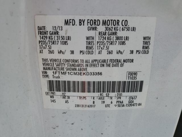 2015 FORD F150 XL 1FTMF1CM3EKD33356