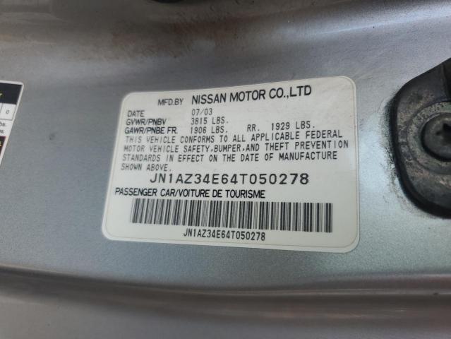 2004 Nissan 350Z Coupe VIN: JN1AZ34E64T050278 Lot: 61418374