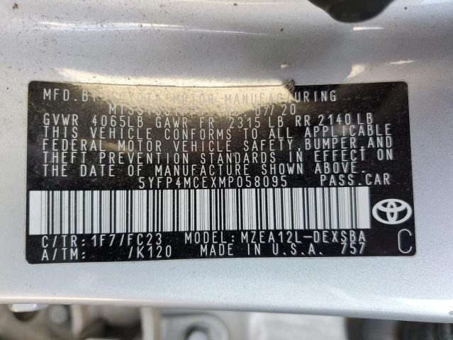 2021 TOYOTA COROLLA SE - 5YFP4MCEXMP058095