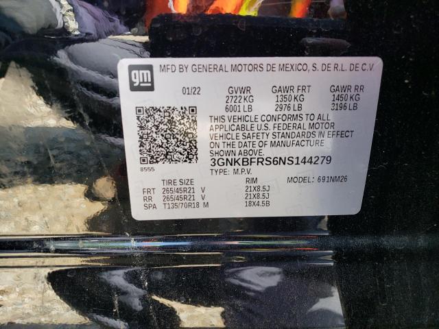 2022 CHEVROLET BLAZER PRE - 3GNKBFRS6NS144279