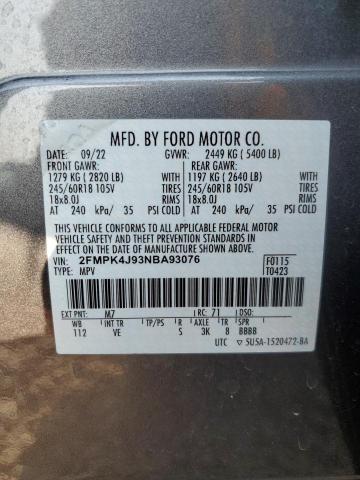 2022 FORD EDGE SEL - 2FMPK4J93NBA93076