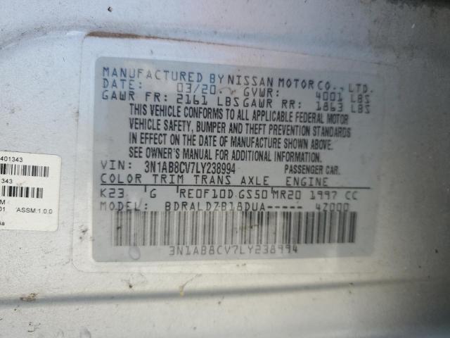 2020 NISSAN SENTRA SV - 3N1AB8CV7LY238994