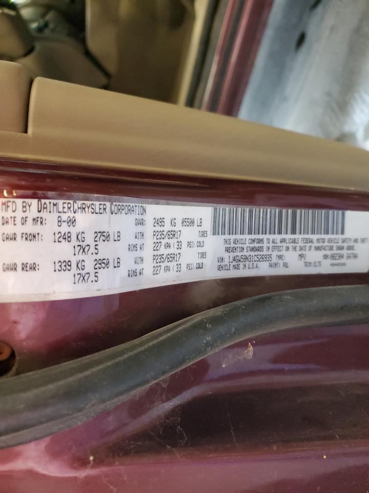 1J4GW58N31C526935 2001 Jeep Grand Cherokee Limited